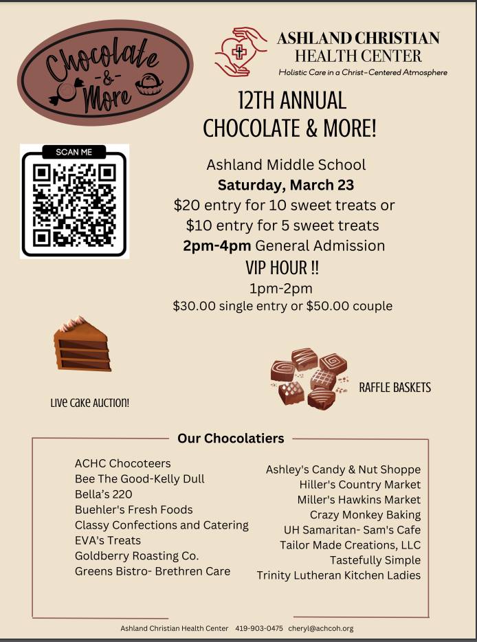 Chocolate and More 2024 Ashland Area Convention & Visitors Bureau